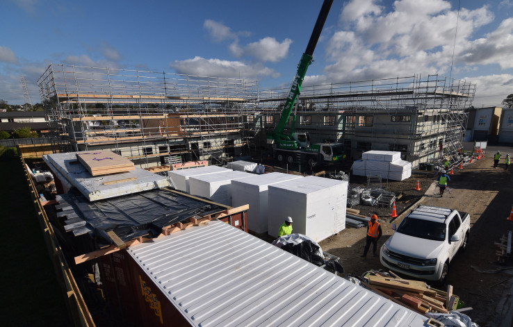 A building construction site