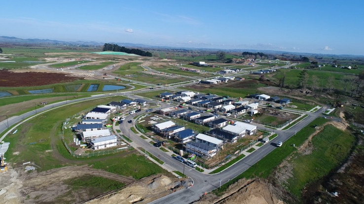 Lakeside development Homes being build on vacant land